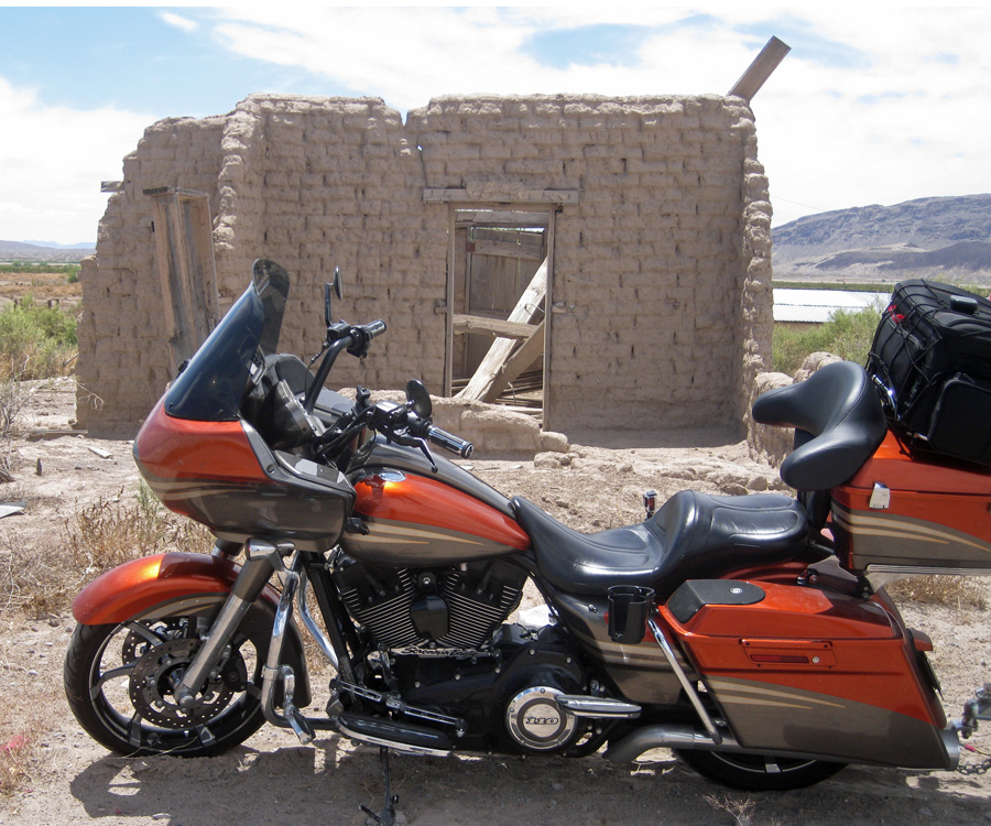 Dilapidated adobe building just outside Marfa, Texas. 