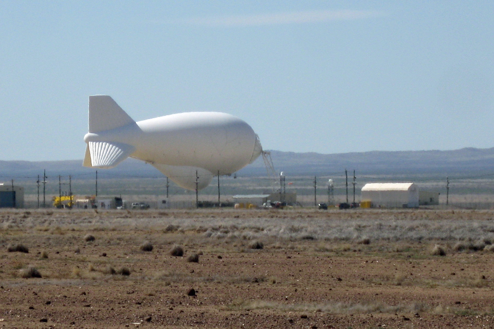 RADAR balloon in the down position - too windy I'm guessing.....