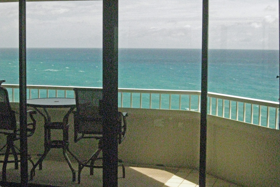 View of the Atlantic Ocean from Scott & Theresa's condo - nice digs to say the least