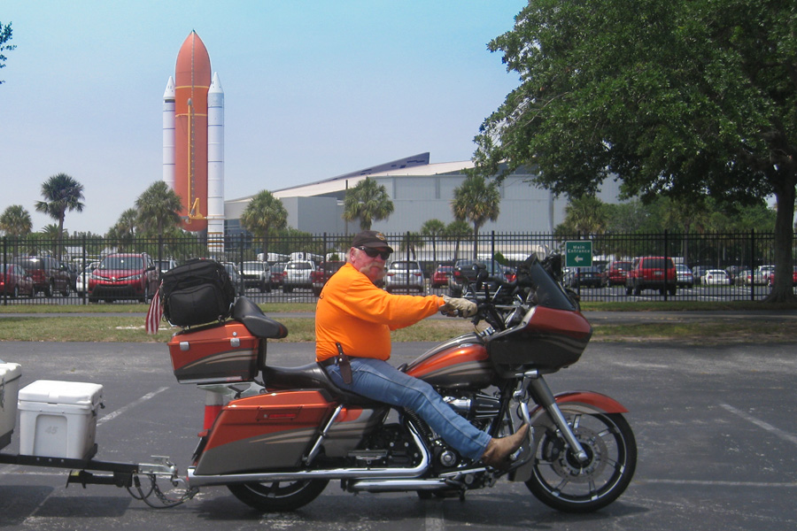 Too cheap to go in - from the parking lot at the Kennedy Space Center
