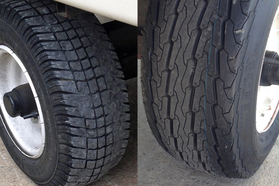 The tires were really worn and completely bald in many areas, we'll see how the new ones do.