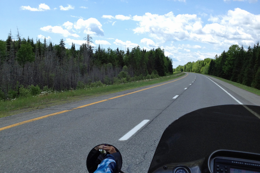 Good weather and open roads in Maine