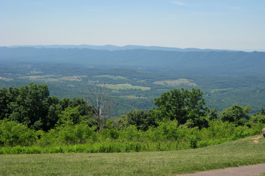 The Shenandoah River Valley from the park's welcome center.