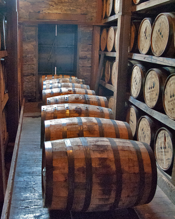 Where the barrel railroad ends - the barrel house where they age the Bourbon (6-9 years)