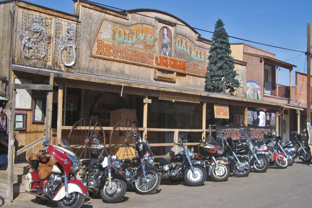 Parked in front of Olive Oatman's - we're eating across the street, much better food.